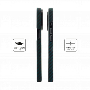 Huse iPhone 14 Pro Max, Husa iPhone 14 Pro Max made from Aramid Fiber, Kevlar, Compatibila MagSafe, Albastra - vetter.store _5