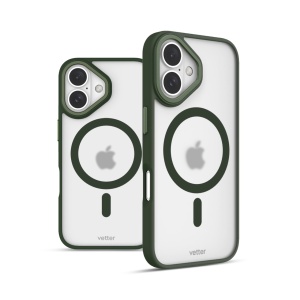 Huse iPhone 16, Husa iPhone 16, Clip-On Hybrid, Matt, MagSafe Compatible, Verde - vetter.store _3