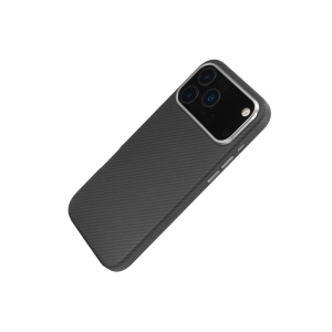 Husa pentru iPhone 17 Pro, Clip-On MagSafe Compatible, Aramid Fiber, Hybrid Kevlar, Enhanced Protection, Black