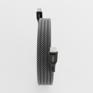 Cabluri Type-C, Cablu unTWIST, Type-C to Type-C Magnetic self-looping cable, 1m, Negru/Argintiu - vetter.store _4
