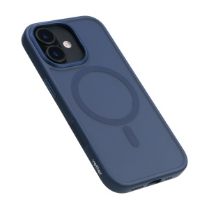 Калъф за iPhone 17, хибриден, с щипка, матов, съвместим с MagSafe, син - Img 3