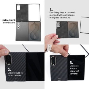 Husa Vetter pentru Samsung Galaxy Z Fold 8, Kevlar din fibra de aramida, neagra
