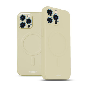 Huse iPhone 12 Pro, Husa iPhone 12 Pro Soft Pro Ultra, Compatibila MagSafe, Alb/Bej - vetter.store _2