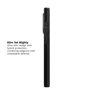 Huse iPhone 15 Pro Max, Husa iPhone 15 Pro Max, Clip-On MagSafe Compatible, Aramid Fiber, Hybrid Kevlar, Slim Series, Negru - vetter.store _2