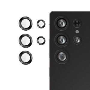 Folie für Samsung Galaxy S25 Ultra, individueller Schutz für das Kameraobjektiv, schwarz