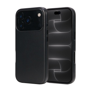 Husa piele naturala pentru iPhone 18 Pro, 17 Pro, leatherUP Class, Refined Touch, MagSafe Compatible, Black
