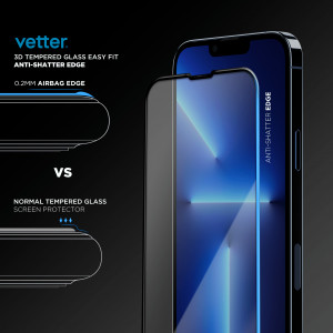 Folii iPhone 13 Mini, Folie iPhone 13 Mini Tempered Glass Easy Fit, Anti-Shatter Edge - vetter.store _2