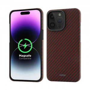 iPhone 14 Pro Clip-On Case, made from Aramid Fibre, Kevlar Slim, MagSafe Compatible