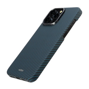 Huse iPhone 15 Pro Max, Husa iPhone 15 Pro Max, Compatibila MagSafe, Kevlar, Albastru - vetter.store _1