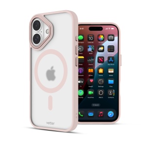 Huse iPhone 16, Husa iPhone 16, Clip-On Hybrid, Matt, MagSafe Compatible, Roz - vetter.store _2