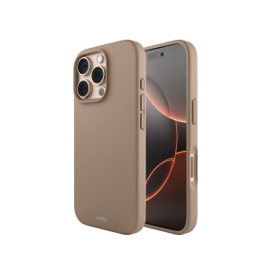 Huse iPhone 16 Pro Max, Husa iPhone 16 Pro Max, Clip-On Soft Touch Silk Series Mag Safe Compatible, Desert Titanium - vetter.store