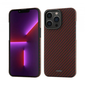 Huse iPhone 13 Pro  , Husa iPhone 13 Pro , made from Aramid Fiber, Kevlar, Compatibila MagSafe, Neagra - vetter.store _5
