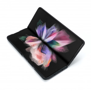 Huse Galaxy Fold Series, Husa Samsung Galaxy Z Fold3 5G, made from Aramid Fiber, Kevlar, Negru - vetter.store _3