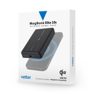 MagBank Elite 10s Qi2, MagSafe kompatibilis akkumulátor, 10000mAh, Fekete