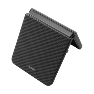 Carcasa Vetter Kevlar din fibra de aramida pentru Samsung Galaxy Z Flip 8 5G, neagra