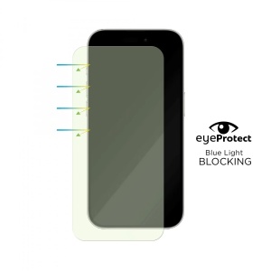 Schutzhülle iPhone 15 Pro Max, EyeSafe 2. Generation, gehärtetes Glas mit Blaulichtblocker - Img 2