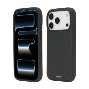 tok iPhone 17 Pro Max készülékhez, Clip-On Soft Touch Silk Series Mag Safe kompatibilis, Fekete