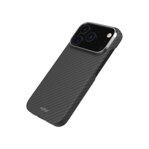 Калъф за iPhone 17 Pro, съвместим с MagSafe, изработен от арамидни влакна, кевлар, черен