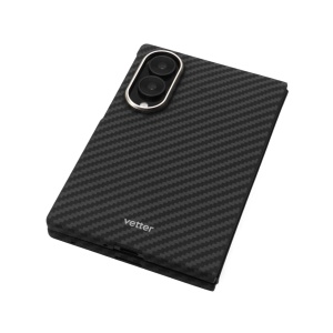 Husa Samsung Galaxy Z Fold 8, Kevlar din fibra de aramida, neagra, accesoriu Vetter