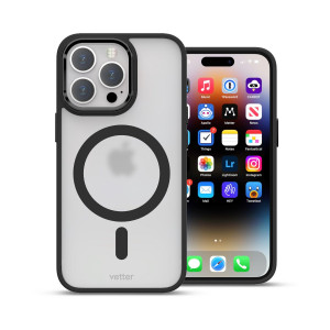 Huse iPhone 14 Pro, Husa iPhone 14 Pro Clip-On Hybrid Matt, Negru - vetter.store
