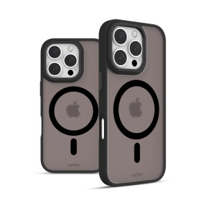 Huse iPhone 16 Pro, iPhone 16 Pro, Clip-On Hybrid, Matt, MagSafe Compatible, Negru - vetter.store _3