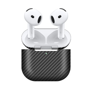 Husa AirPods 4 Vetter, fibra de carbon, neagra