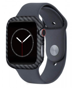 Husa Apple Watch Generatia 9 44 mm Vetter, fibra de carbon, neagra