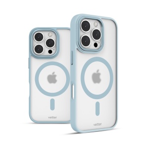 Huse iPhone 16 Pro Max, iPhone 16 Pro Max, Clip-On Hybrid, Matt, MagSafe Compatible, Albastru - vetter.store _3