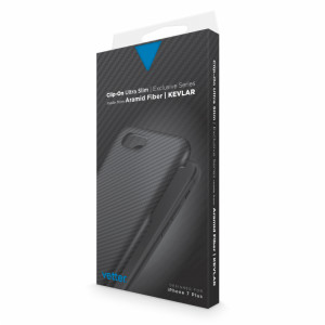 Outlet accesorii telefoane, 211, More Series, Husa iPhone 8 Plus, 7 Plus made from Aramid Fiber, Kevlar, Neagra, vetter.store