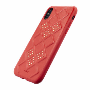 Oferte Outlet accesorii telefoane, 166, More Series, Husa iPhone XS Smart Case, 3D Rhombus Design,Rosu , vetter.store