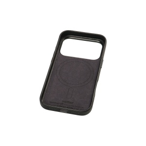 Interiorul husei Vetter leatherUP Class negre, cu inelul magnetic MagSafe
