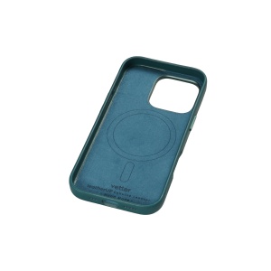 Interiorul husei leatherUP Class Refined Touch, cu inelul magnetic MagSafe