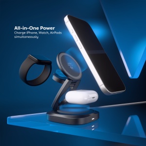 Vetter iFold 360 incarca simultan iPhone, Apple Watch si AirPods