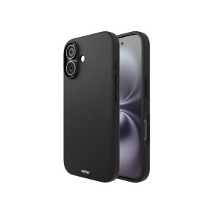 Huse iPhone 16 Plus, Husa iPhone 16 Plus, Clip-On Soft Touch Silk Series Mag Safe Compatible, Negru - vetter.store