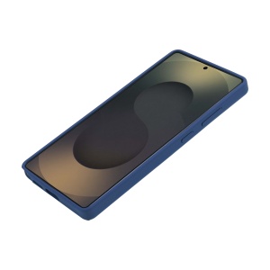 Samsung Galaxy S25 Ultra Clip-On Soft Touch Silk Series Mag Safe Compatible Case, Bleu - Img 2