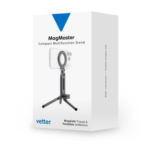 Suport Multifunctional din Aluminiu compatibil MagSafe Vetter MagMaster – Trepied si Selfie Stick cu Clema