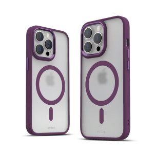 Huse iPhone 14 Pro Max, Husa iPhone 14 Pro Max Clip-On Hybrid Matt, Mov - vetter.store _1