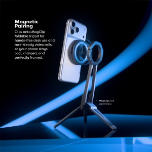 Vetter magCOOL 25 prins pe trepiedul pliabil MagCLIP, pentru apeluri video
