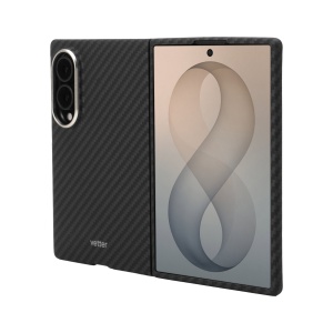 Husa pentru Samsung Galaxy Z Fold 8, Clip-On, made from Aramid Fiber, Kevlar, Black-vetter.store