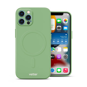 Huse iPhone 12 Pro, Husa iPhone 12 Pro Soft Pro Ultra, Compatibila MagSafe, Verde - vetter.store