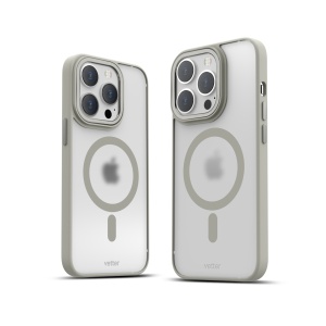 Huse iPhone 15 Pro Max, Husa iPhone 15 Pro Max Clip-On Hybrid, Matt, Compatibila MagSafe,Titanium Grey - vetter.store _2