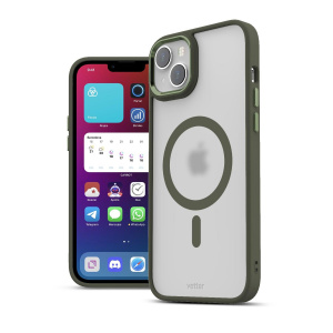 Huse iPhone 14 Plus, Husa iPhone 14 Plus Clip-On Hybrid Matt, Verde - vetter.store _3