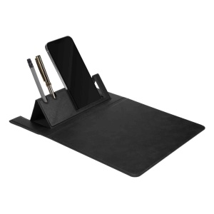 MousePad, mouseStand Premium Negru cu Suport pentru Smartphone și Instrumente de Scris - Vetter - vetter.store _1