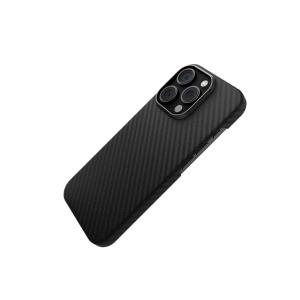 Huse iPhone 16 Pro Max, Husa iPhone 16 Pro Max, Clip-On MagSafe Compatible, made from Aramid Fiber, Kevlar, Black - vetter.store _2