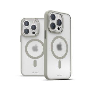Huse iPhone 15 Pro Max, Husa iPhone 15 Pro Max Clip-On Hybrid, Matt, Compatibila MagSafe,Titanium Grey - vetter.store _3