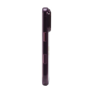Husa Vetter Soft Pro burgundy pe iPhone 18 Pro, profil lateral subtire