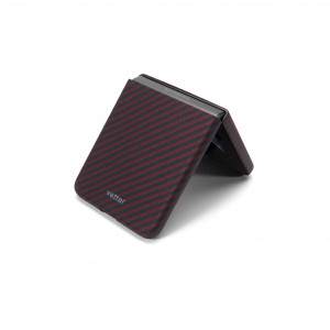 Carcasa Vetter Kevlar din fibra de aramida pentru Samsung Galaxy Z Flip3 5G, rosie