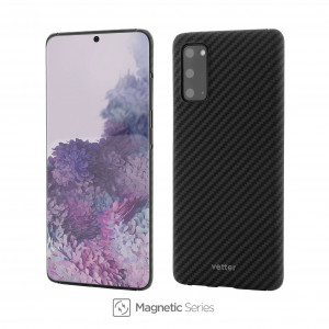More Series, Husa Samsung Galaxy S20, made from Aramid Fiber, Kevlar, Negru - vetter.store