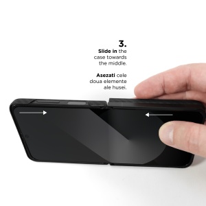 Huse Galaxy Flip Series, Husa Samsung Galaxy Z Flip6 5G, Clip-On, made from Aramid Fiber, Kevlar, Negru - vetter.store _3