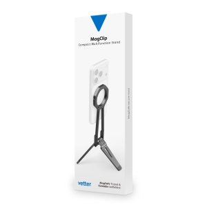 Support multifonctionnel compatible MagSafe Vetter MagClip - Trépied et bâton de selfie pliable